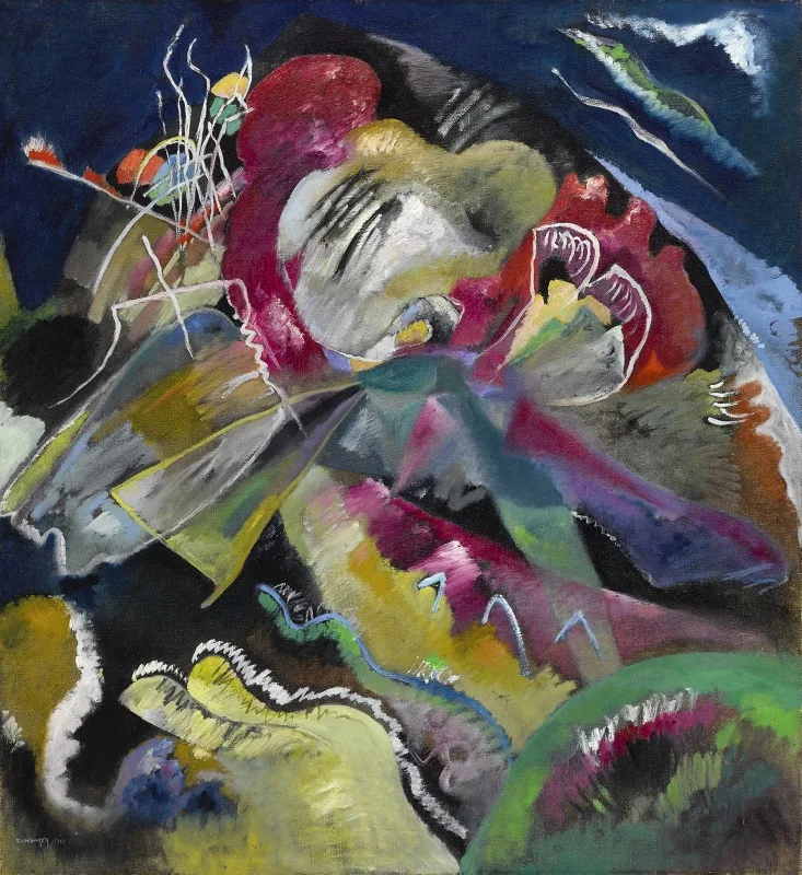 Bild mit weissen linien di Vasilij Kandinsky