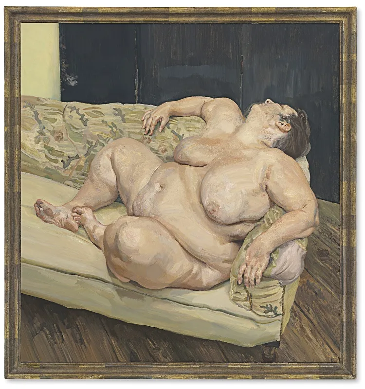 Benefits Supervisor Resting di Lucian Freud