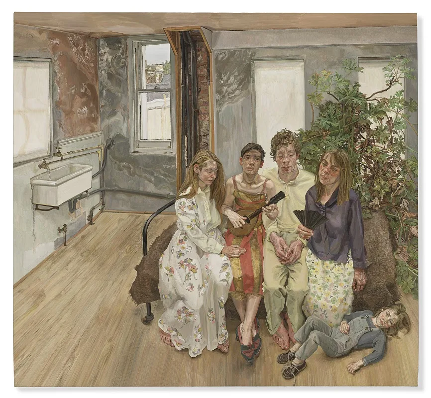 Large Interior, W11 (after Watteau) di Lucian Freud