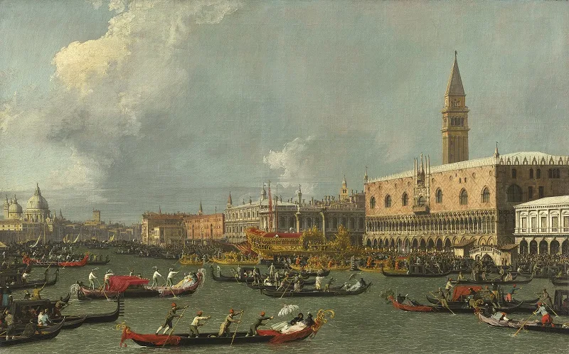 Venezia, il ritorno del Bucintoro nel giorno dell'Ascensione di Canaletto