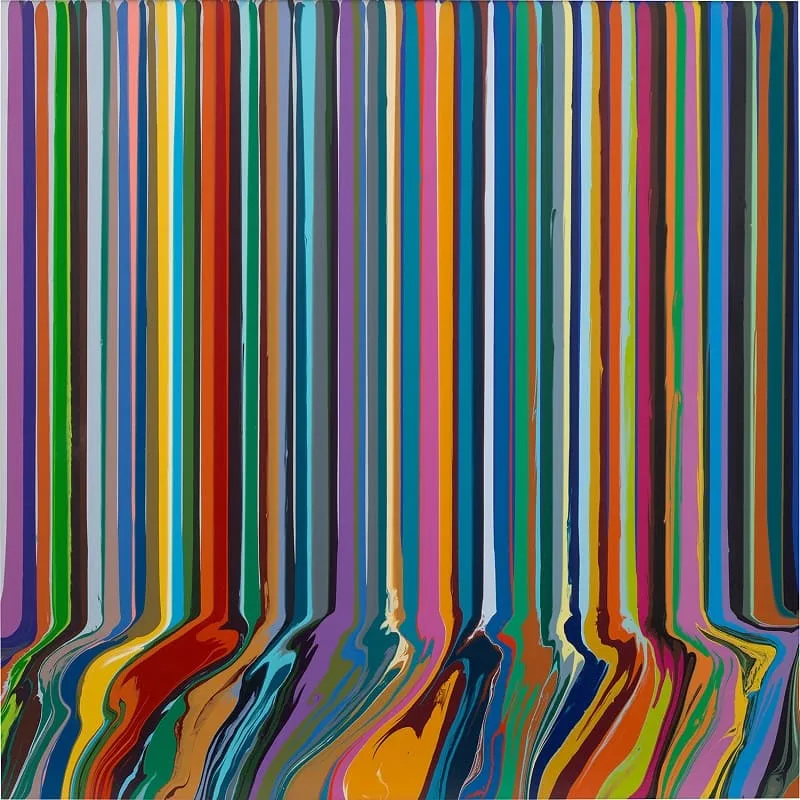 Light Grey, Dark Blue di Ian Davenport