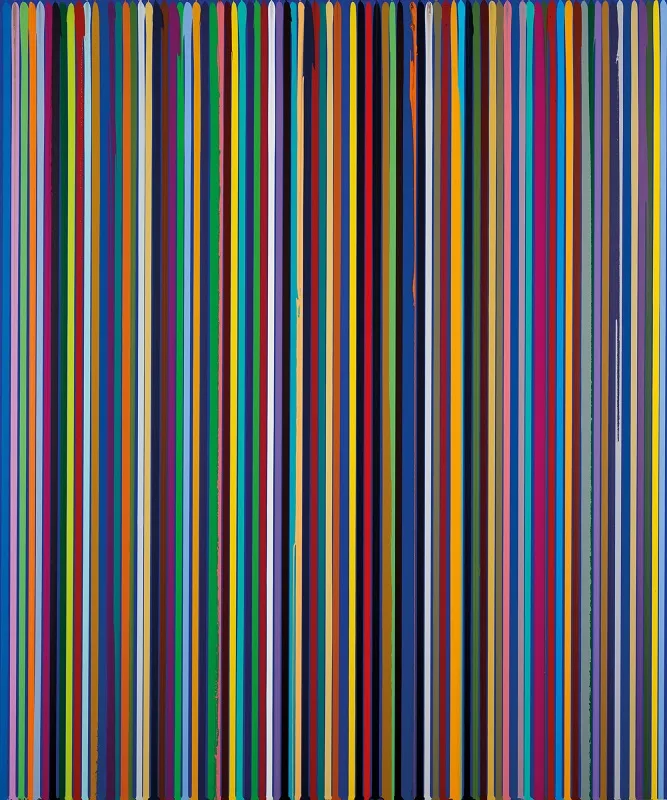 Poured Lines: Dark Cobalt Study di Ian Davenport