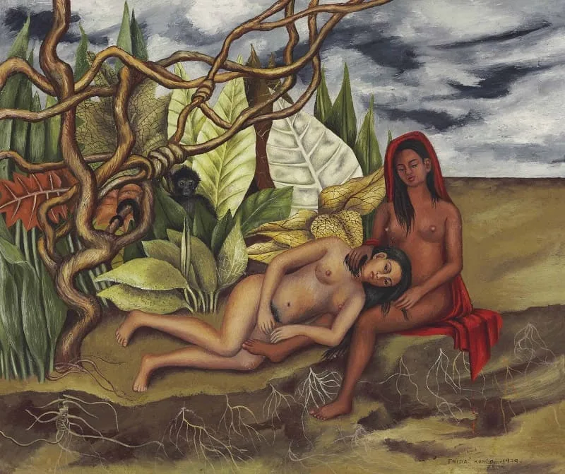 Dos desnudos en el bosque (La tierra misma) di Frida Kahlo