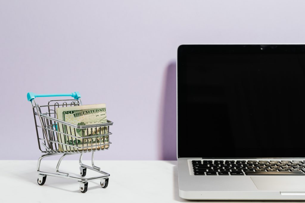 Carrello dollari computer social commerce