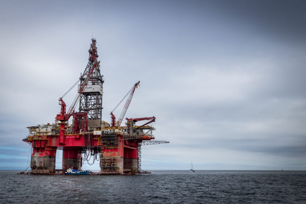 Piattaforma per l'estrazione del petrolio