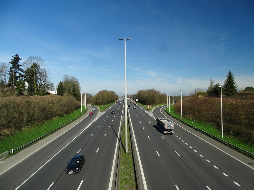 Un tratto autostradale poco trafficato