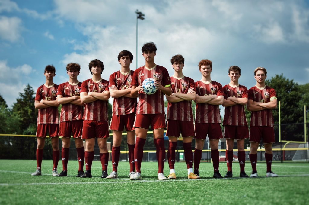 Squadra di calcio schierata