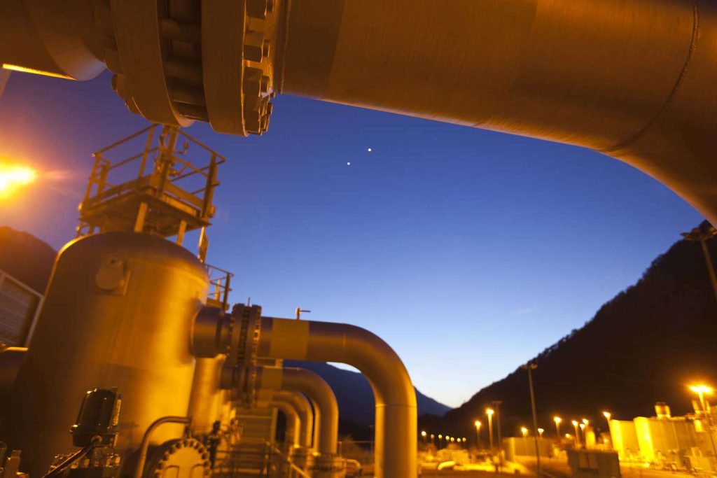 Una stazione di compressione del gas di Snam