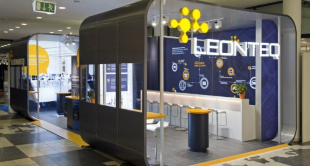 Lo stand di Leonteq a una fiera specialistica di settore