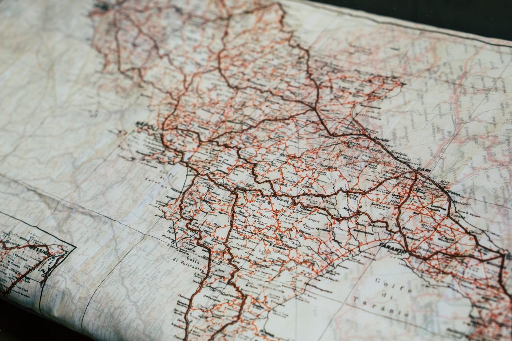 Una mappa dell'Italia