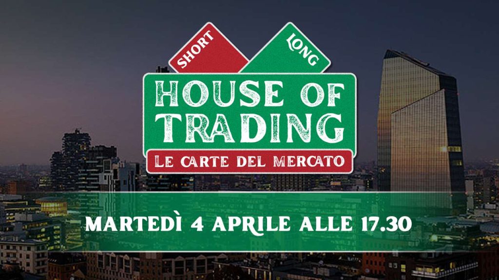 Il cartello di presentazione della puntata di House of Trading del 4 aprile 2023