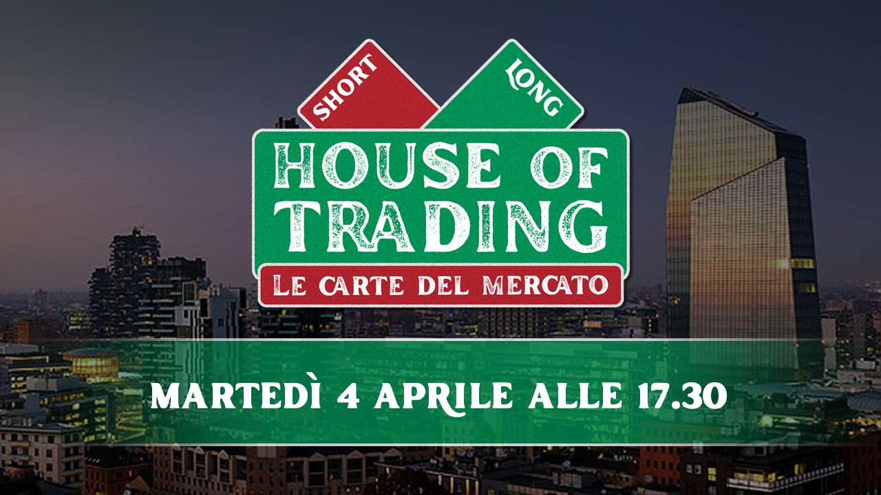 Il cartello di presentazione della puntata di House of Trading del 4 aprile 2023