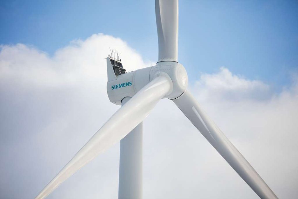 Una turbina eolica di Siemens