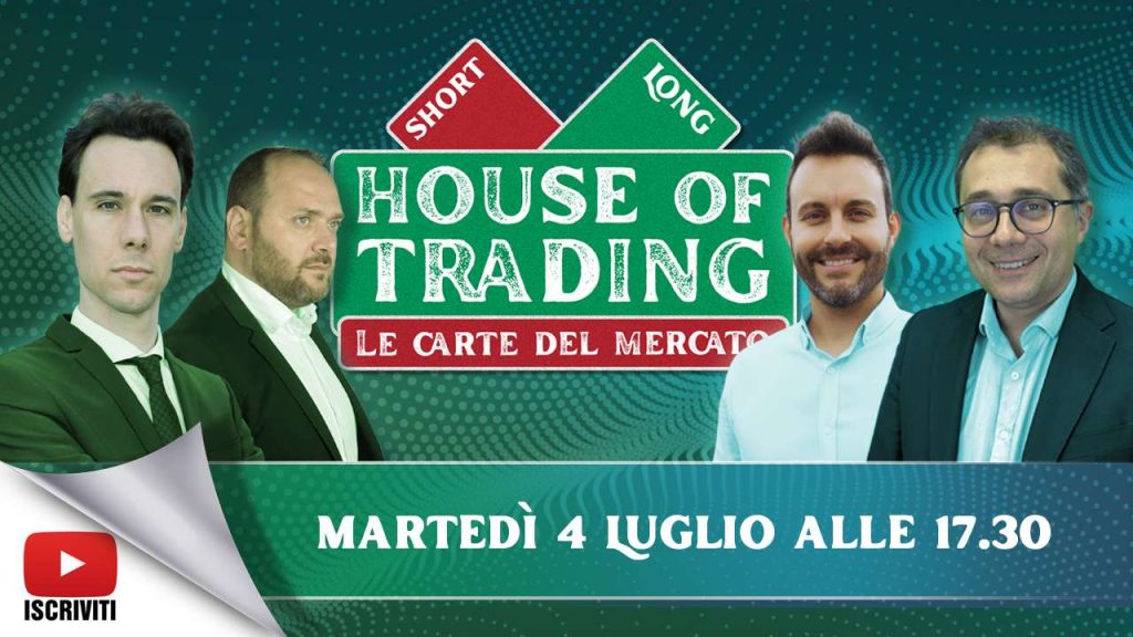 Il cartello di presentazione della puntata di House of Trading del 4 luglio 2023