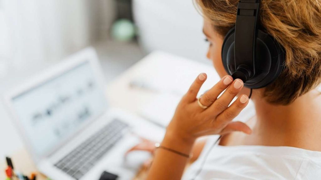 Un'operatrice di call center