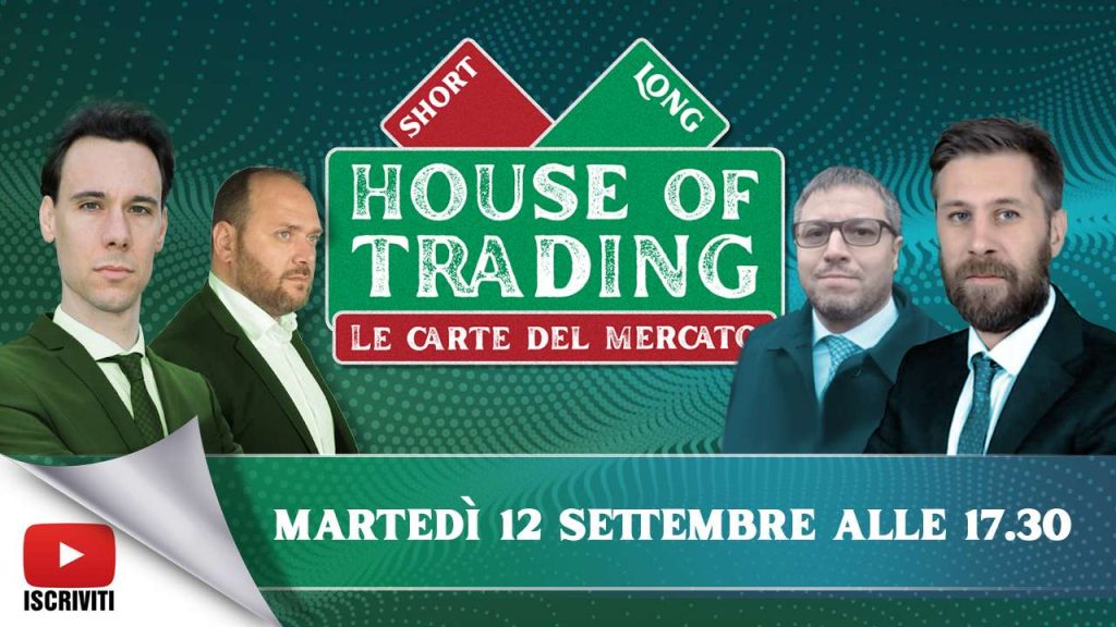 Il cartello di presentazione della puntata di House of Trading del 12 settembre con le foto dei protagonisti