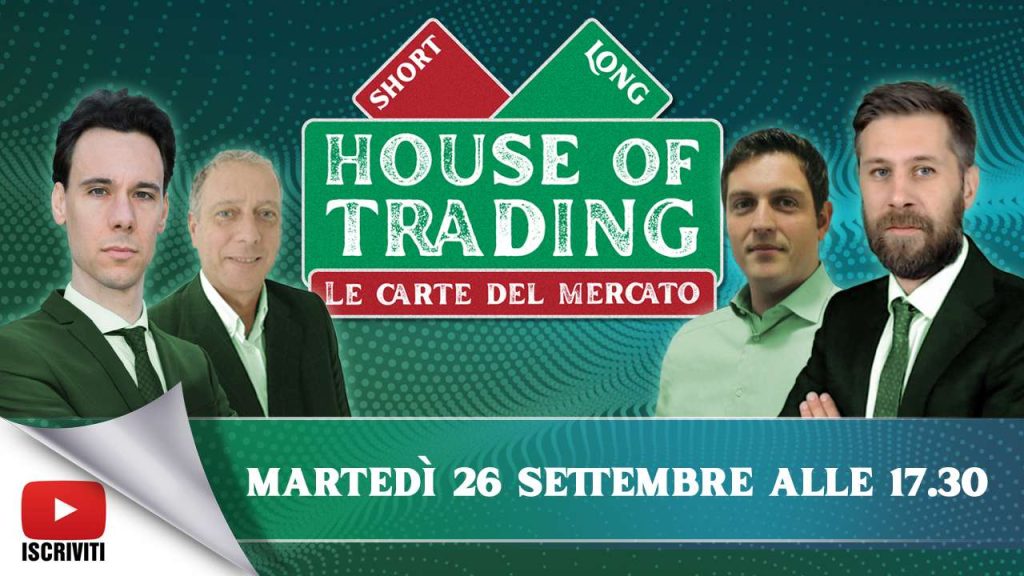 Il cartello di presentazione della puntata del 26 settembre 2023 di House of Trading