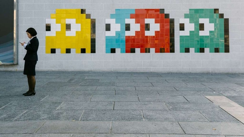 Il mosaico Pacman di Invader