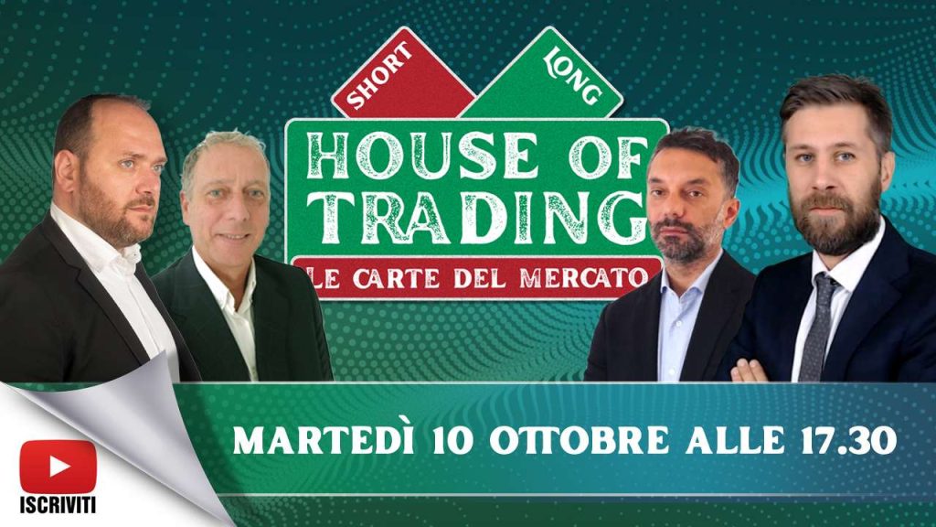 Il cartello di presentazione della puntata di House of trading del 10 ottobre 2023