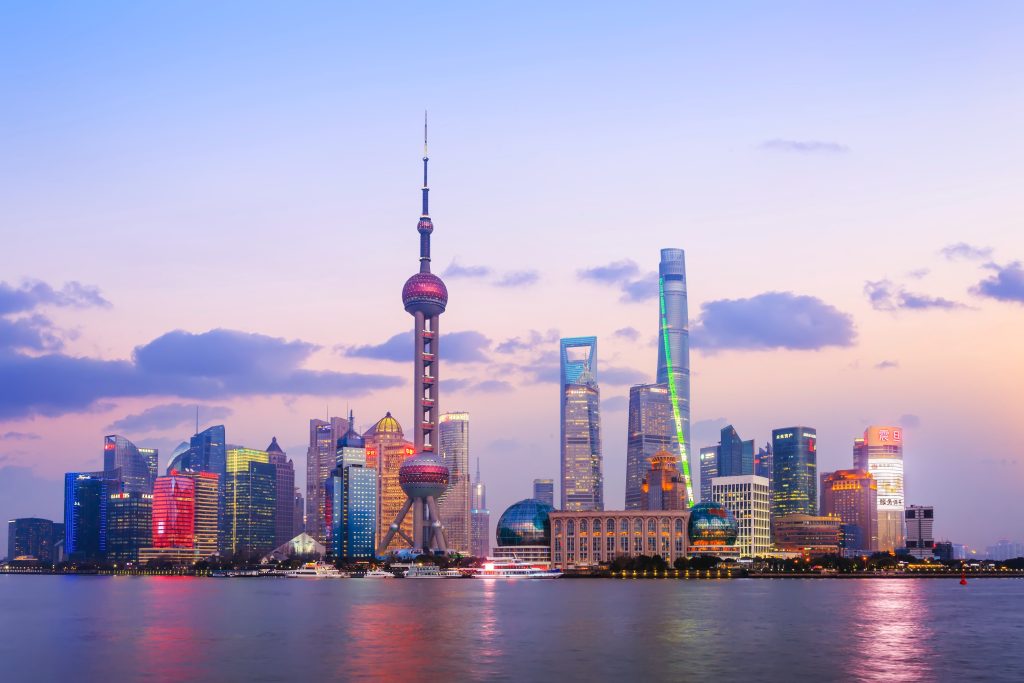 Lo skyline di Shanghai