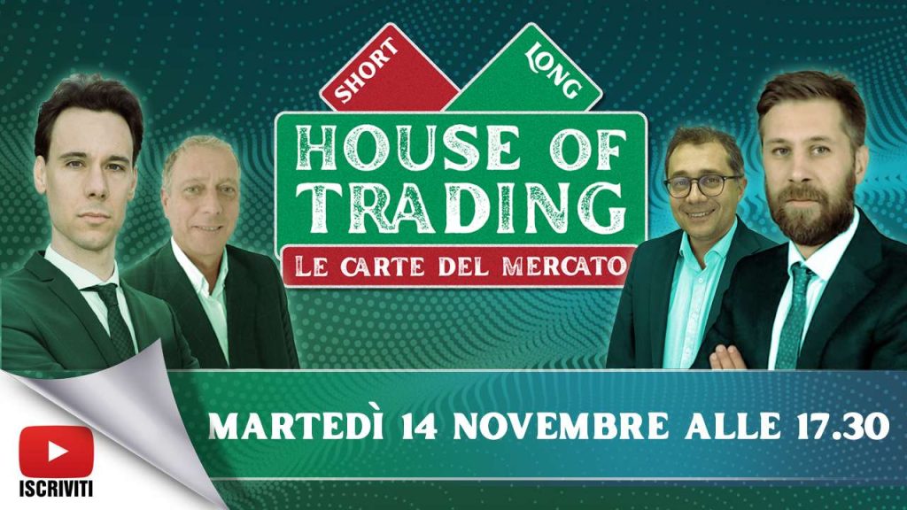 Il cartello di presentazione della puntata del 14 novembre 2023 di House of Trading