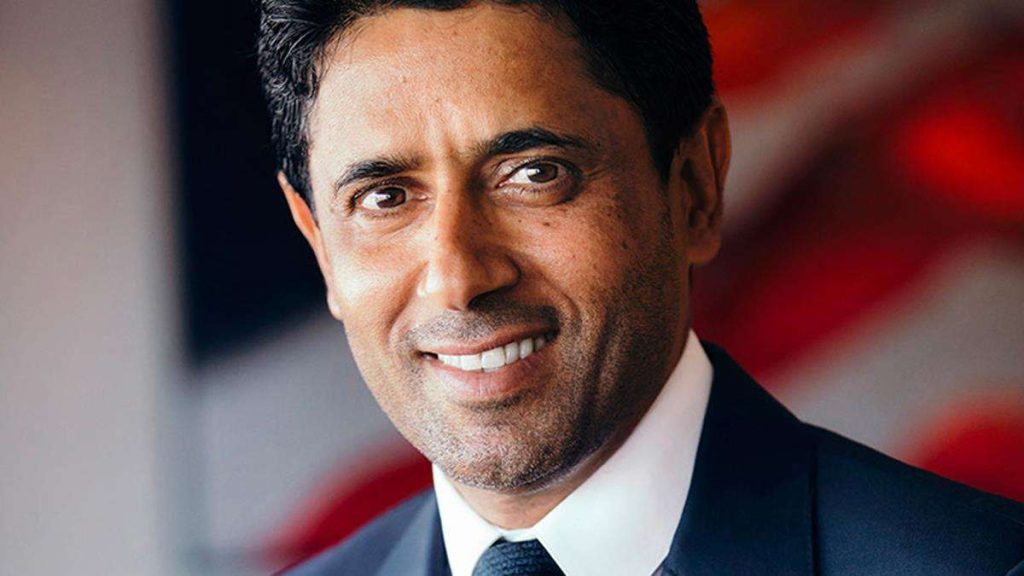 Un primo piano di Nasser Al-Khelaïfi
