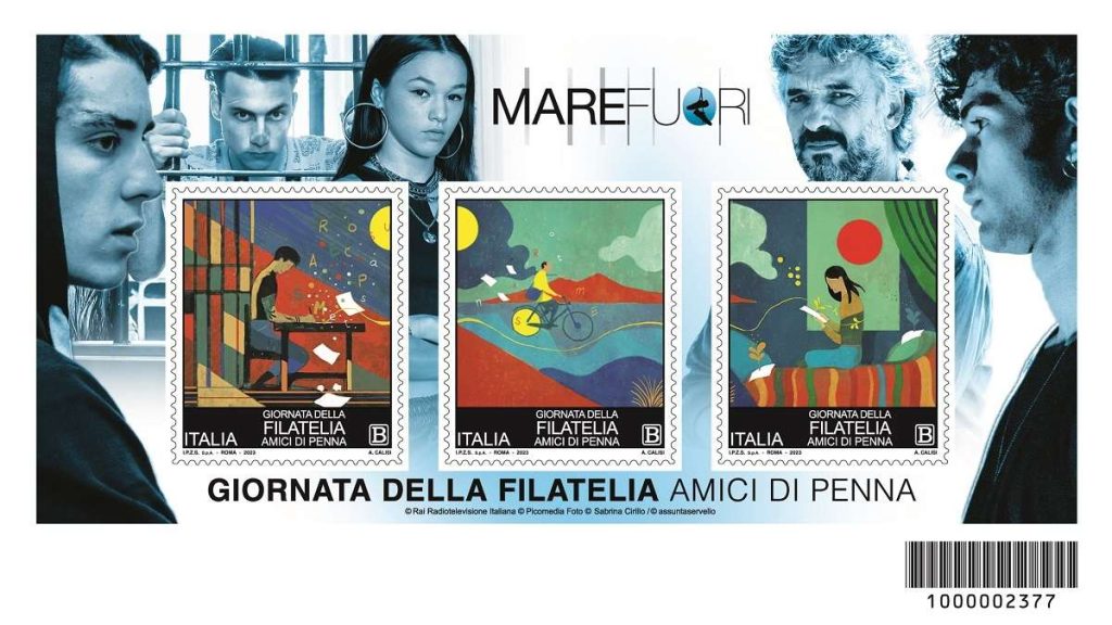 Il foglietto di francobolli di Mare fuori