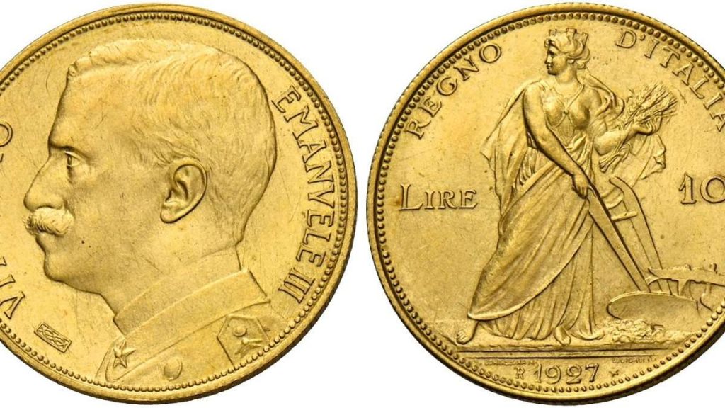 Le 10 lire del 1927 con il ritratto di Vittorio Emanuele III
