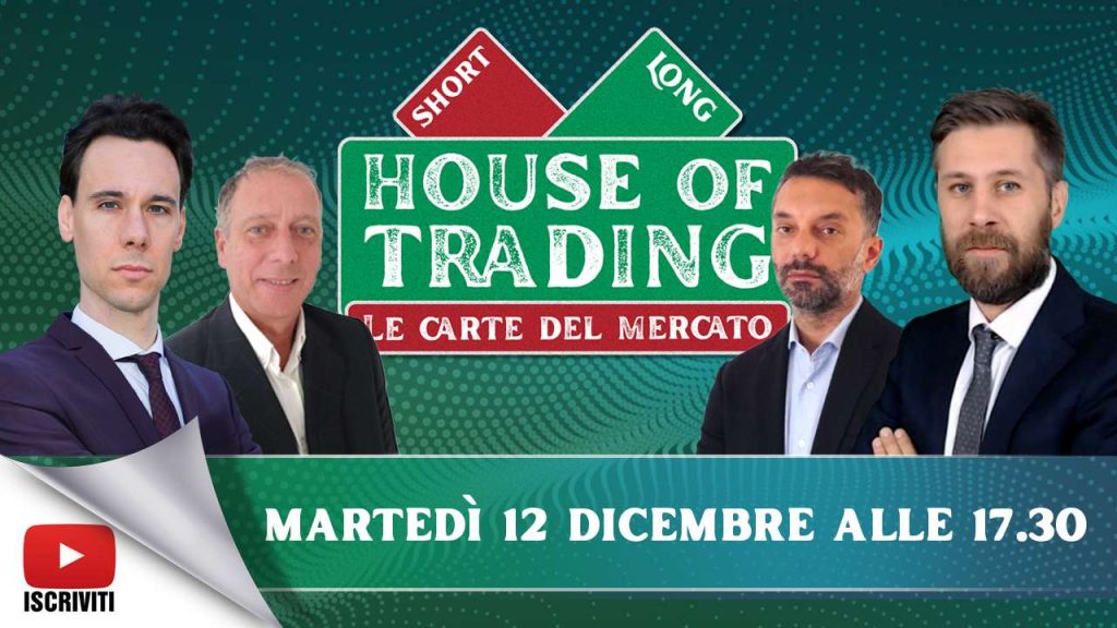 Il cartello di presentazione della puntata numero 42 di House of Trading con i protagonisti: Nicola Para, Nicola Duranti, Luca Fiore e Riccardo Designori