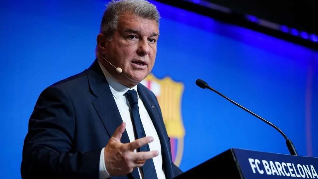 Un primo piano di Joan Laporta