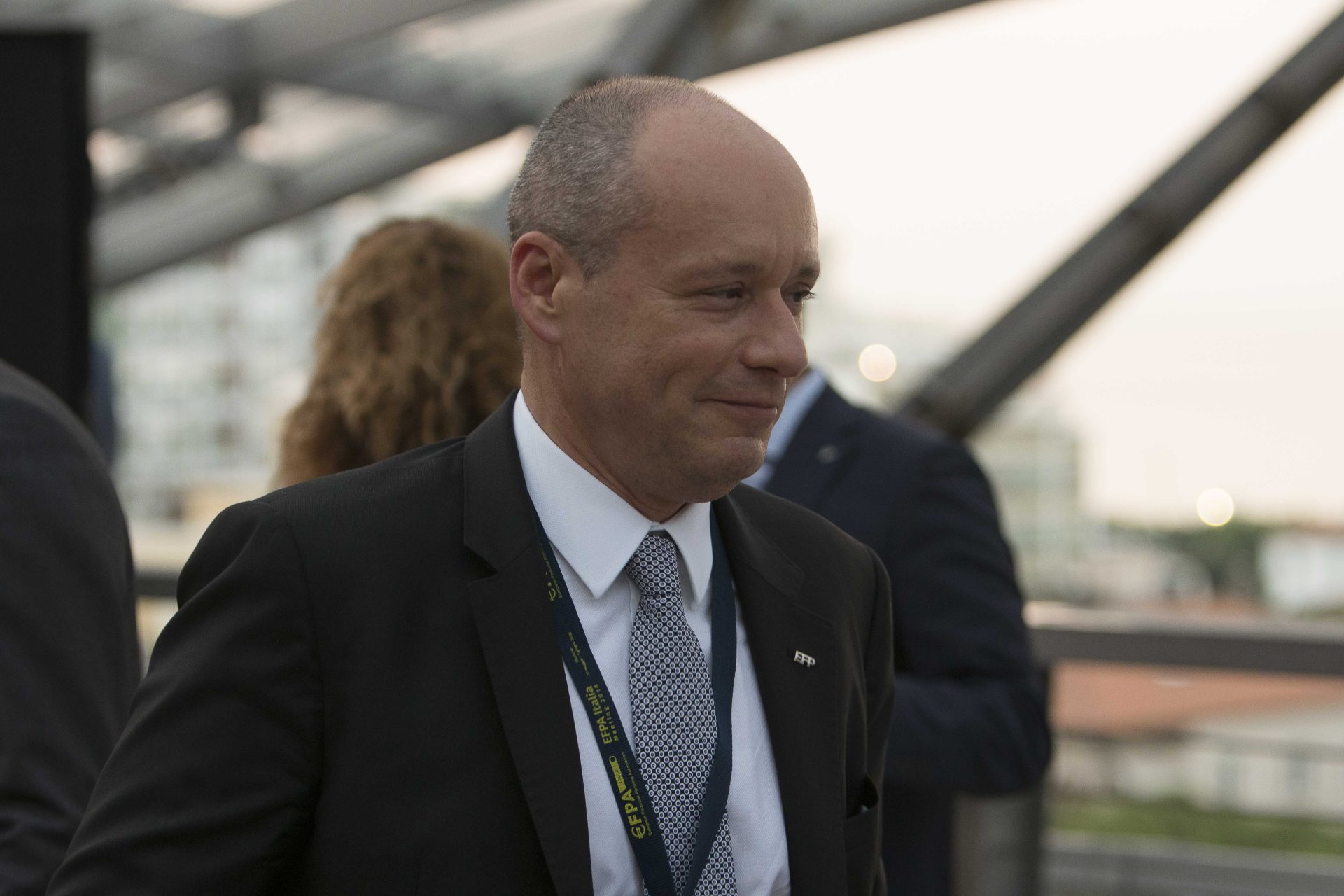 Marco Deroma in un immagine scattata nel corso di EFPA Italia Meeting