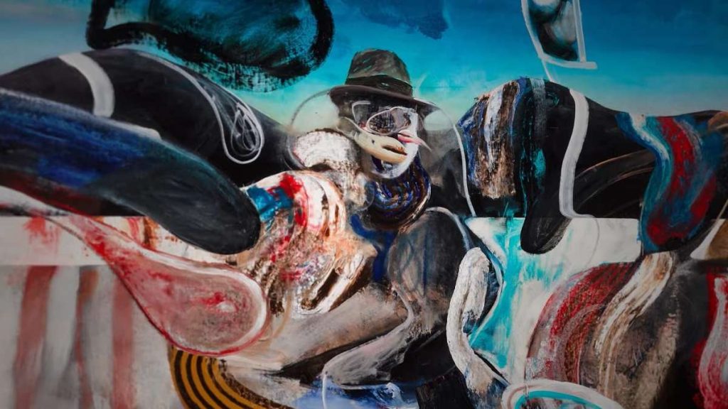 Un particolare del quadro The Uncle di Adrian Ghenie