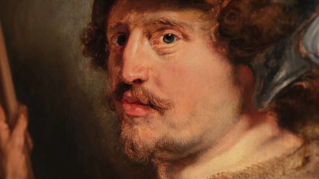 Un particolare del quadro Ritratto di un uomo come il dio Marte di Rubens