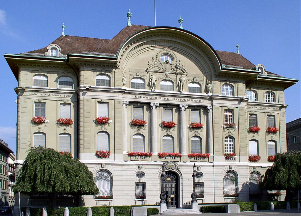 Il palazzo sede della Banca nazionale svizzera a Berna