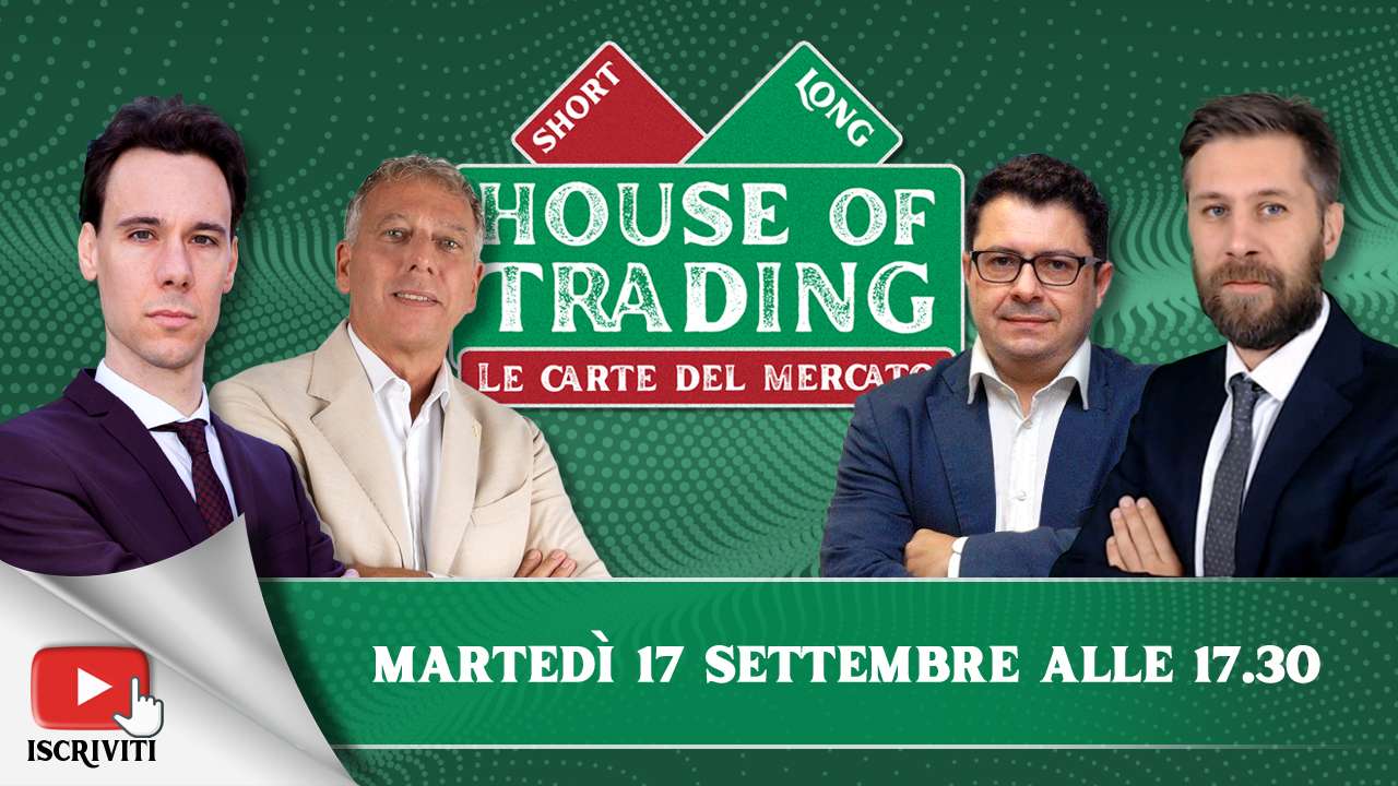 Il cartello di presentazione della trentatreesima puntata di House of Trading con i suoi protagonisti: Nicola Para, Nicola Duranti, Andrea Cartisano, Riccardo Designori