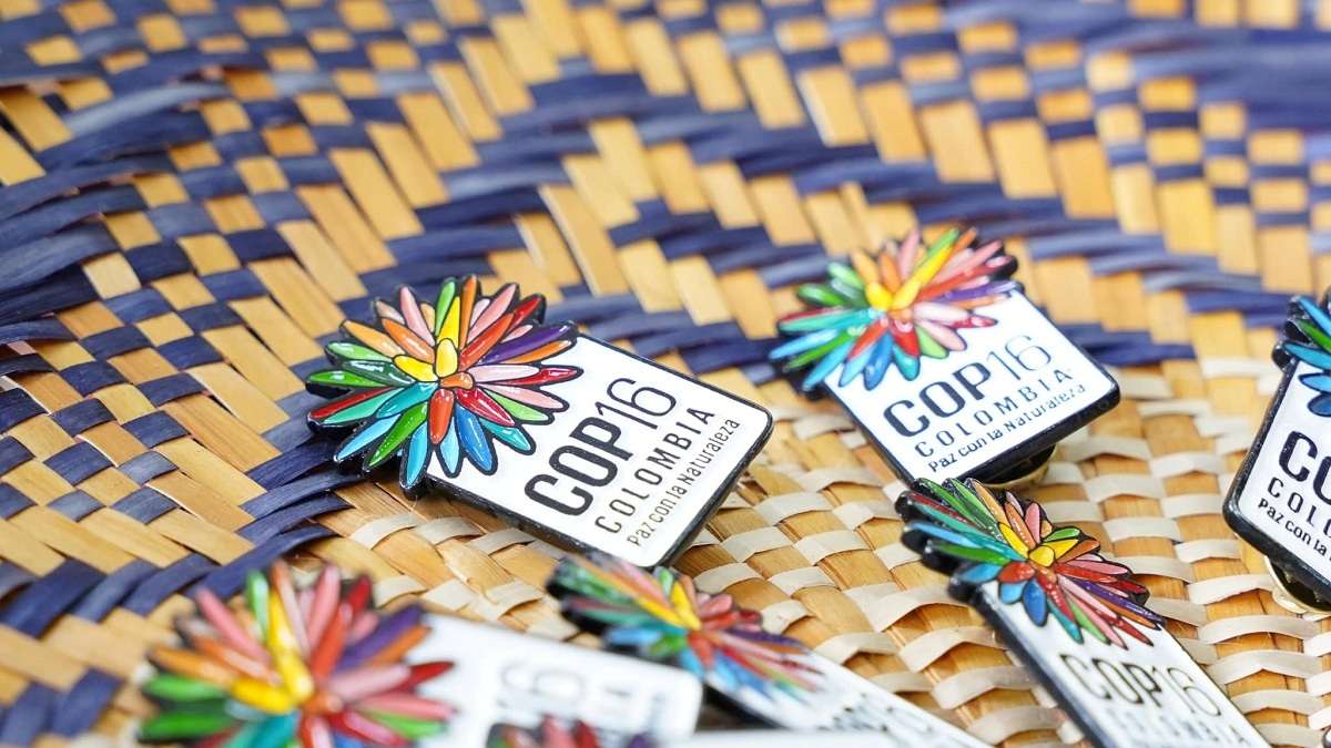 Una spicca con il logo della COP16 in Colombia