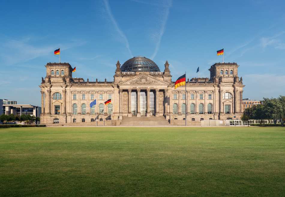 Una fotografia del Bundestag, il Parlamento tedesco