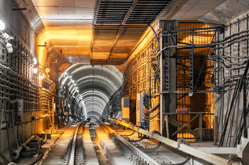 Una galleria per il passaggio della metropolitana
