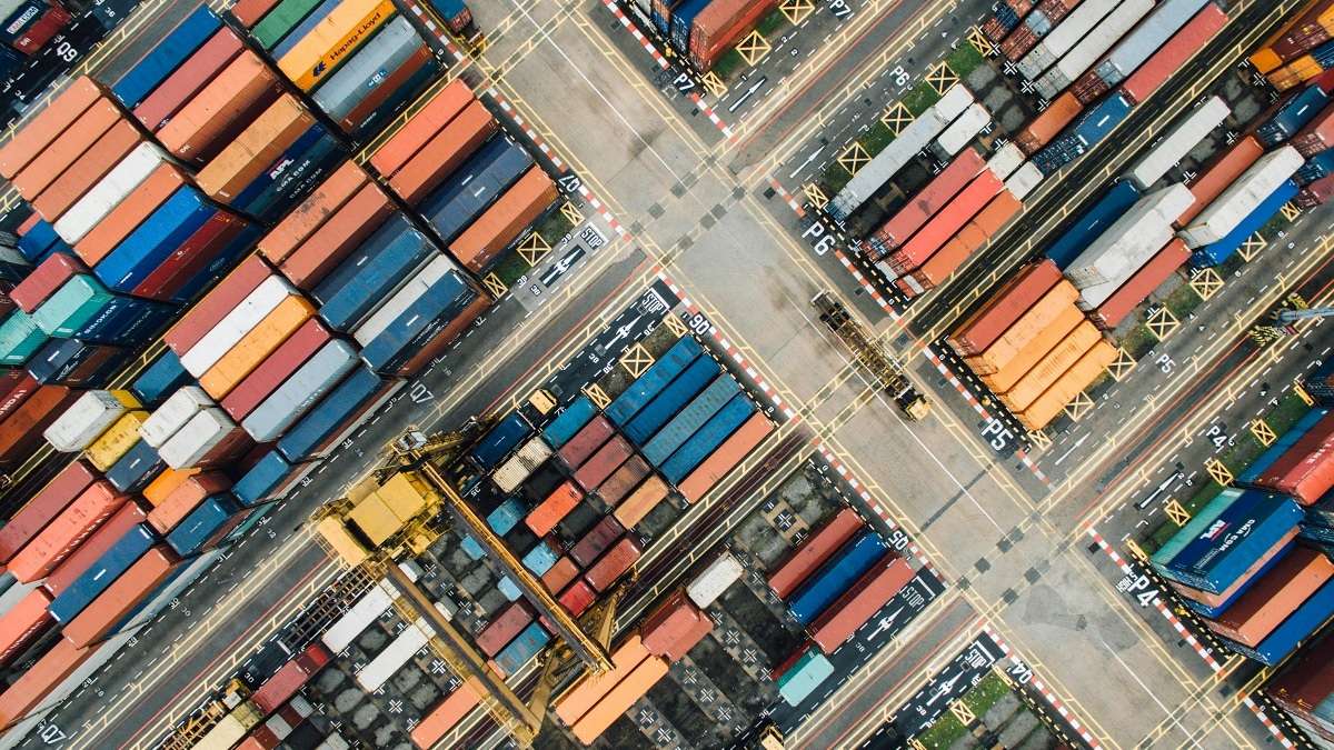 Container visti dall'alto
