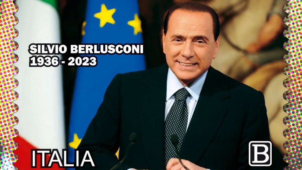 Il francobollo commemorativo di Silvio Berlusconi