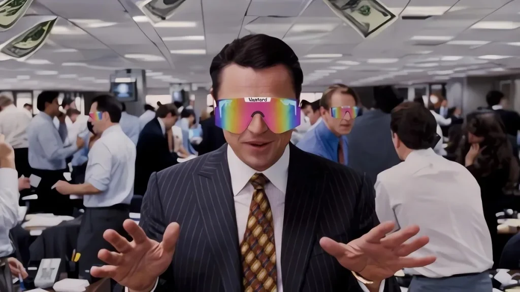 Uno dei meme di The Wolf of Wall Street usati da Vantard