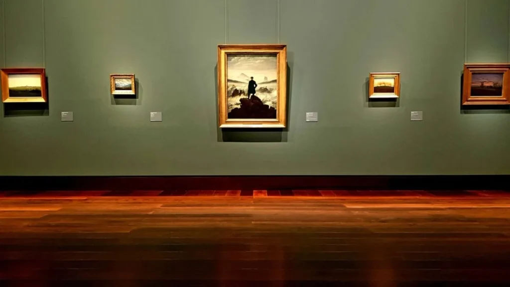 Il Viandante sul mare di nebbia di Caspar David Friedrich all'Hamburger Kunsthalle