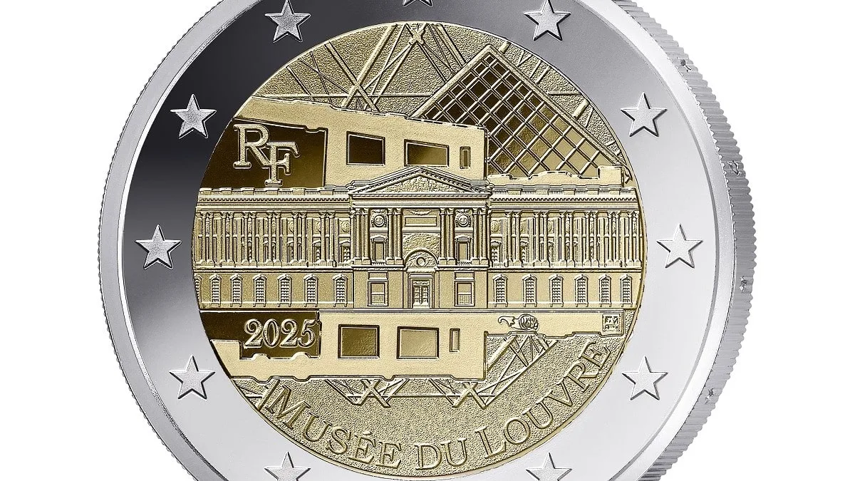 I 2 euro commemorativi del Louvre