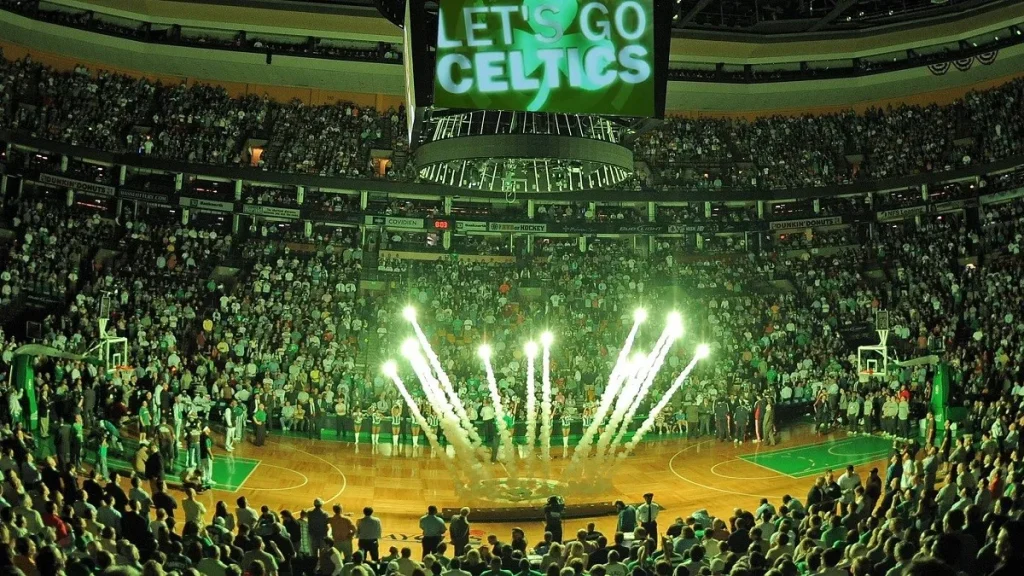 Fuochi d'artificio per una partita casalinga dei Boston Celtics