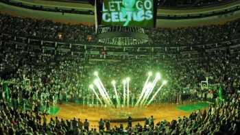Fuochi d'artificio per una partita casalinga dei Boston Celtics