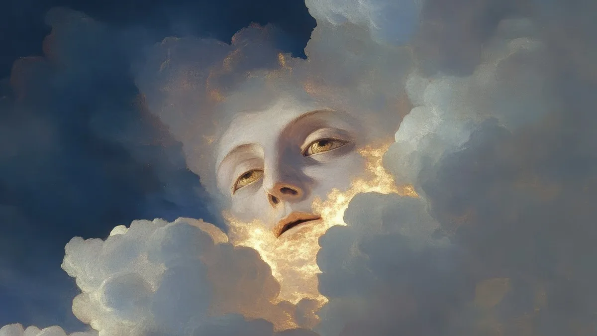 L'opera Golden Breath in NFT dell'artista AI anonimo Keke