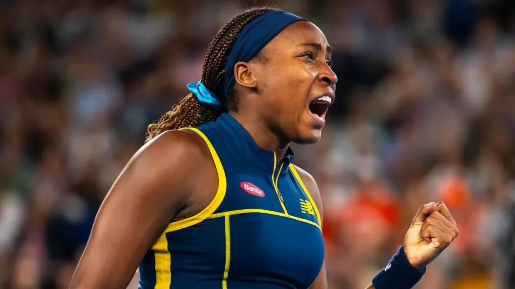 Coco Gauff in campo a Australian Open