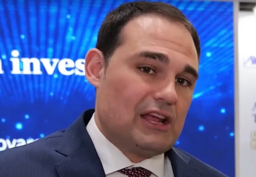 Demis Todeschini, head of ETF Sales di Axa IM nel corso dell'intervista al Salone del Risparmio 2025