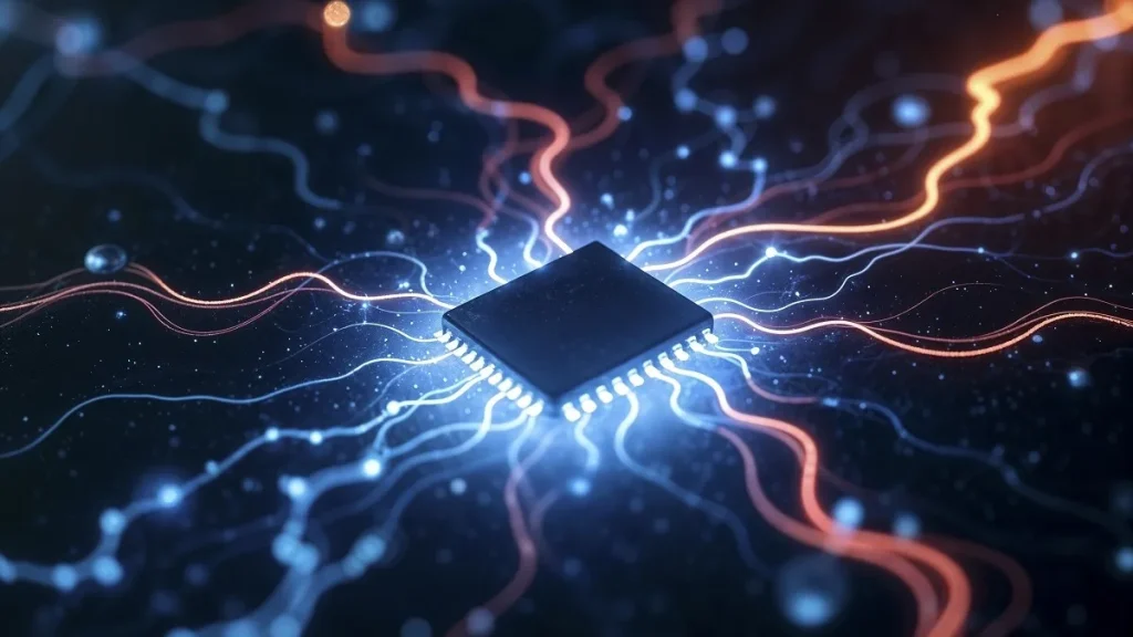L'elaborazione grafica del funzionamento di un microchip