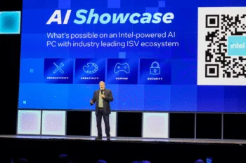 Jim Johnson, general manager of the Client Computing Group at Intel, speaks during Intel’s products update and go-to-market event at Intel Vision 2025 in Las Vegas - By Intel website